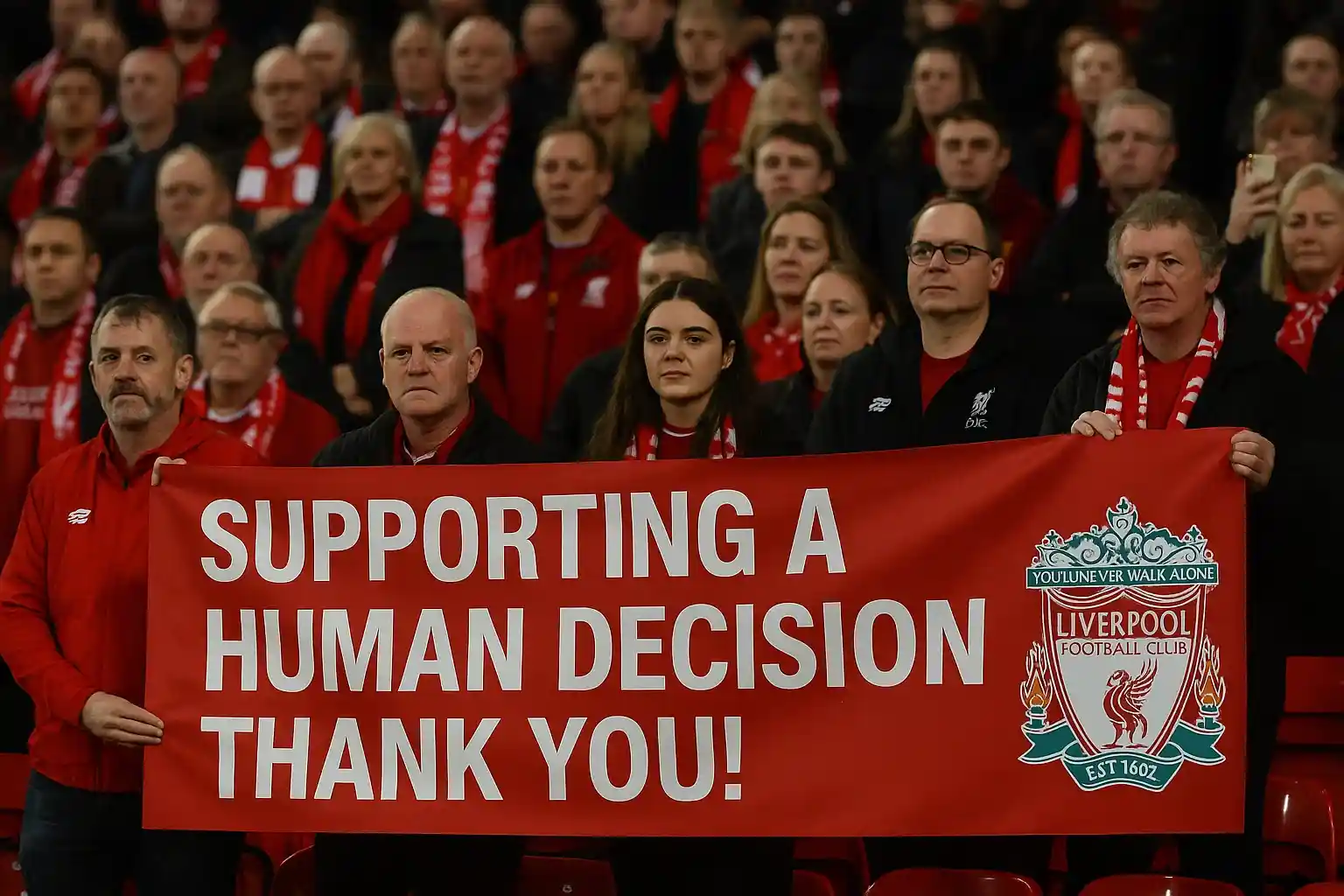 CĐV Liverpool bày tỏ ủng hộ quyết định đầy nhân văn