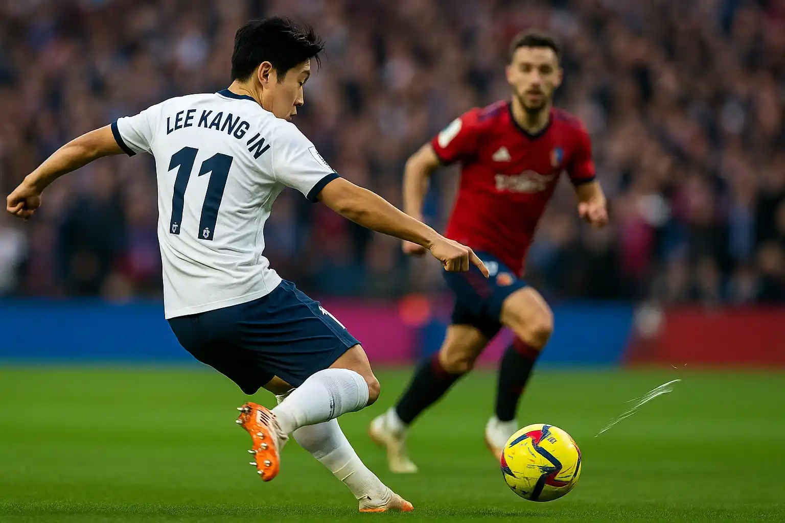 Lee Kang-in thực hiện đường kiến tạo tinh tế